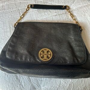 Tory Burch Black Foldover Shoulder Bag